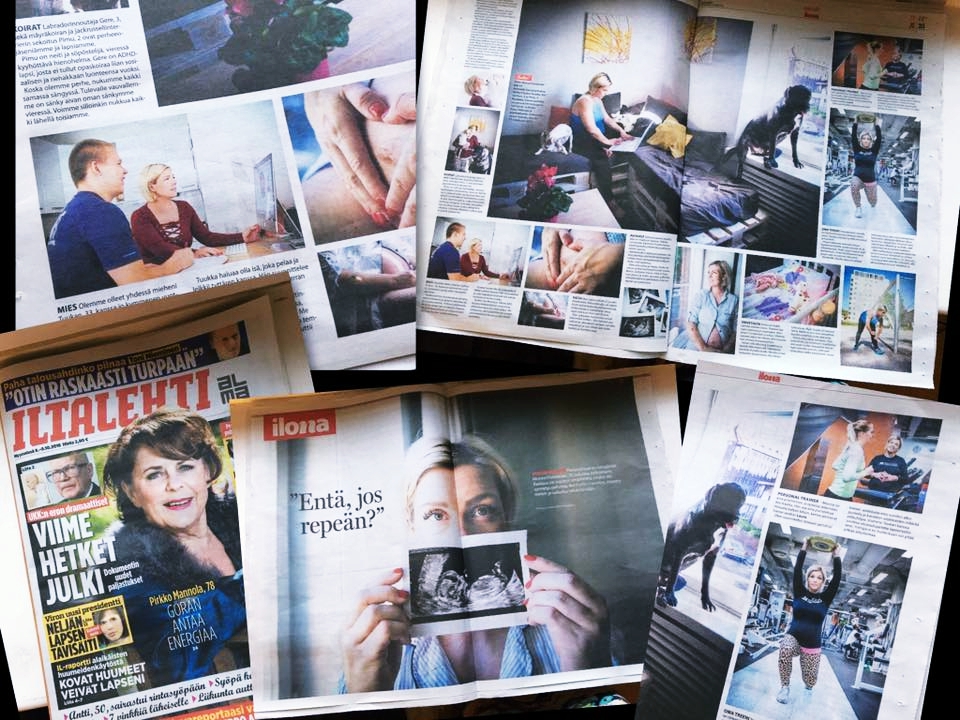 Lokakuun alussa minusta oli aukeaman kokoinen juttu Iltalehdessä. Se oli myös hieno juttu ja kokemus.