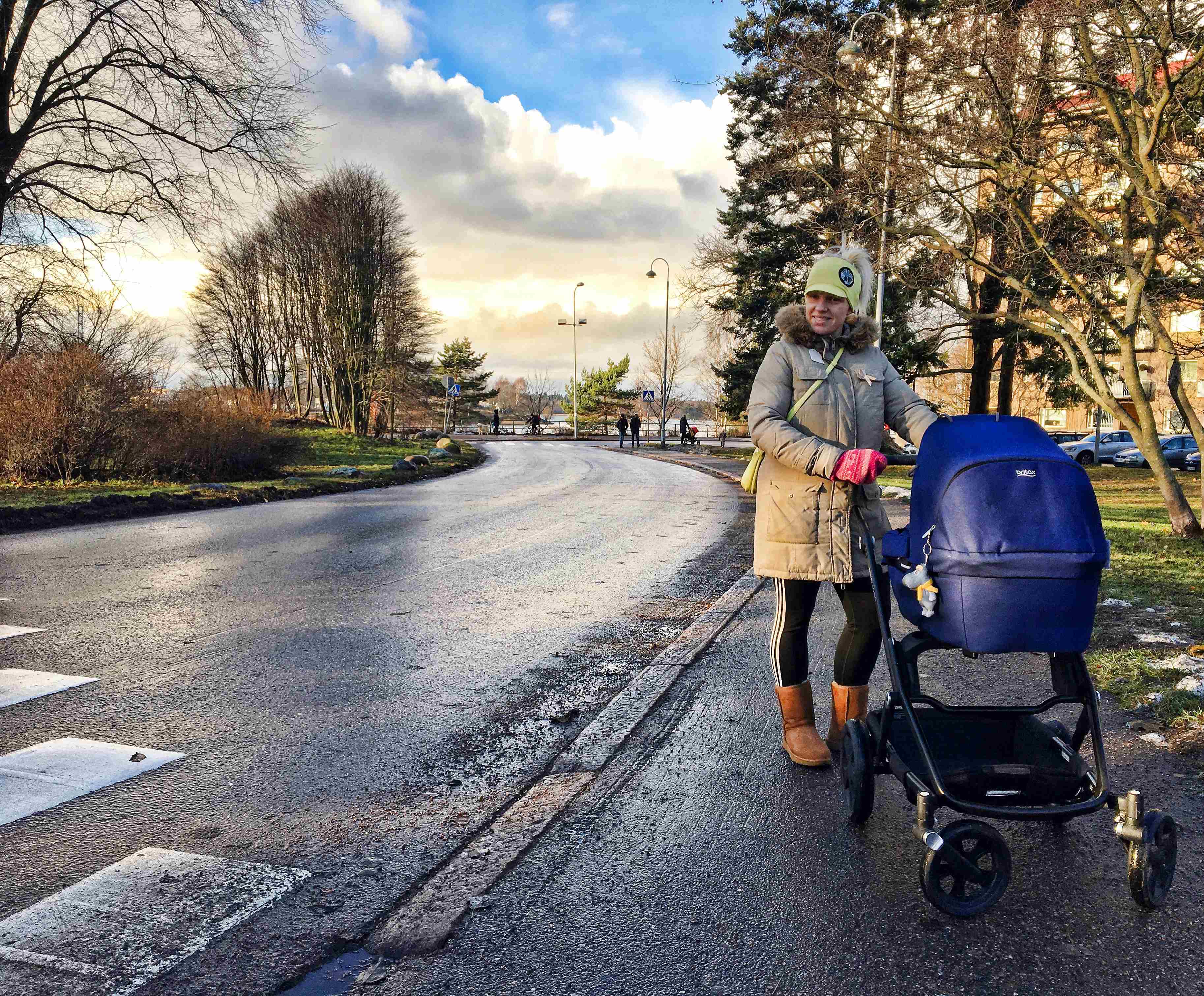Ja päästiin ensimmäistä kertaa lenkillekin.