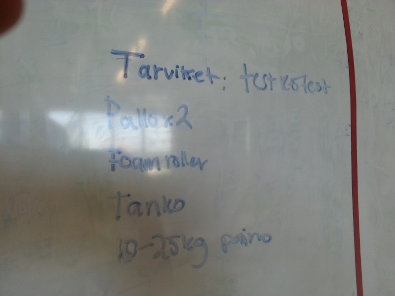 Tarvikkeet.