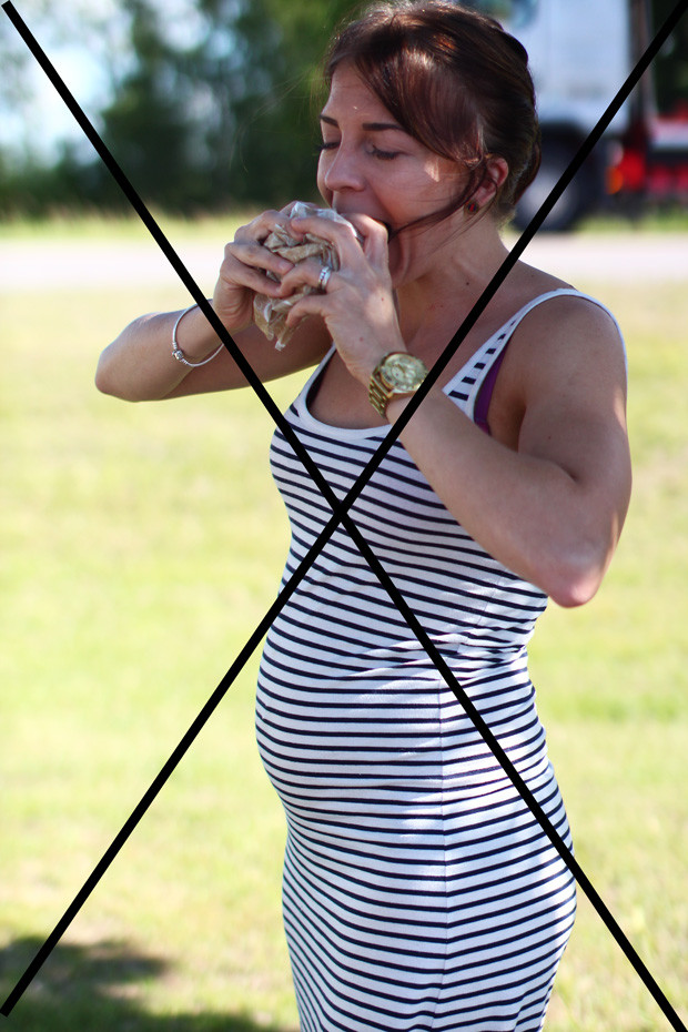 i'm not pregnant, it's just burger.