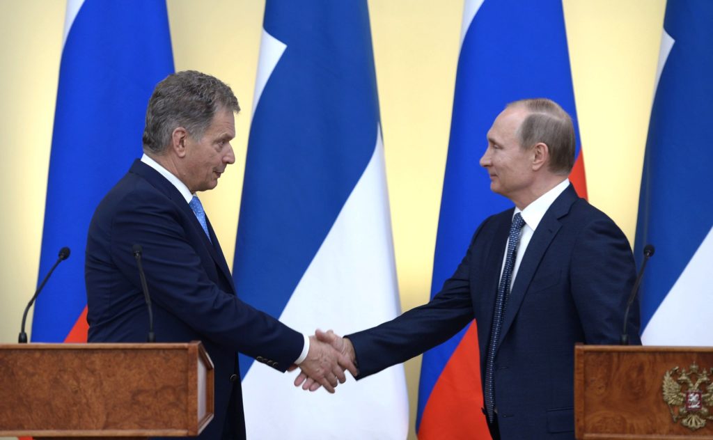 Finlands president Sauli Niinistö och Rysslands president Vladimir Putin