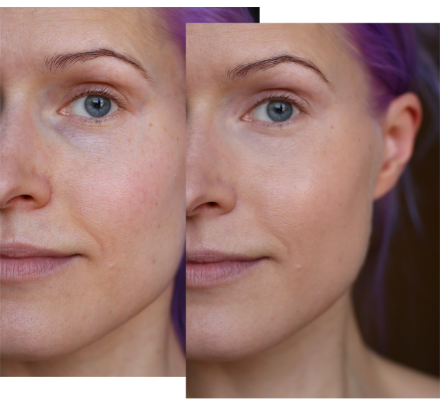 Lavera Nude Efffect makeup before after