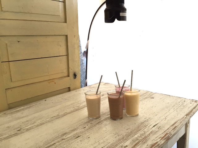 Smoothiet kuvattavana