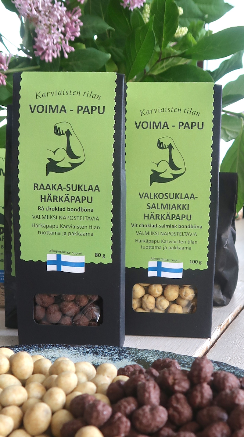 Kuorrutettu voima-papu